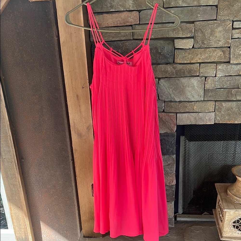 Almost Pink Vibrant Pink Strappy Dress